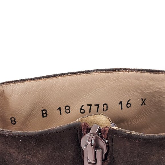 ROBERT CLERGERIE Brown Suede Ankle Bootie - Picture 9 of 12